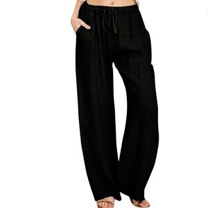 Women's Black Wide-Leg Pants